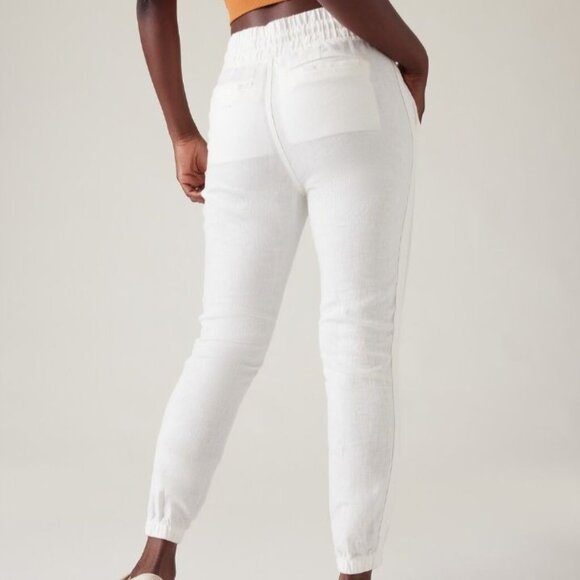 NEW Athleta Cabo Linen Jogger Mid-Rise Semi-Fitted 100% Linen Plus Size 24 - Picture 6 of 12